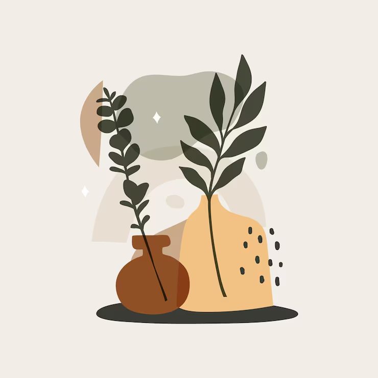 Abstract botanical artwork for Maya Chen